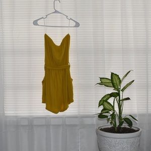 Strapless Romper With a Tie Around The Waist